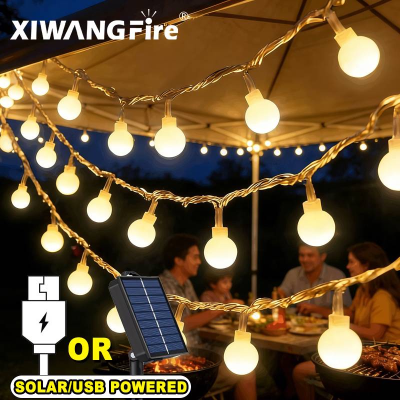 Outdoor Lighting For Camping - Luci a Stringa Solari/USB/a Batteria 3-10M,