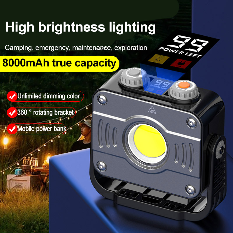 Zumtobel Outdoor Lighting - Faro da Lavoro Ricaricabile 8000mAh, Potente
