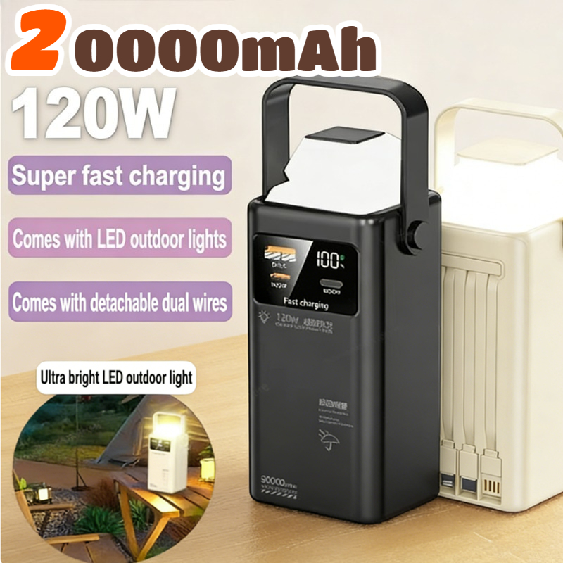 Outdoor Lighting Battery Operated - 120W Power Bank 200000mAh Alimentatore di