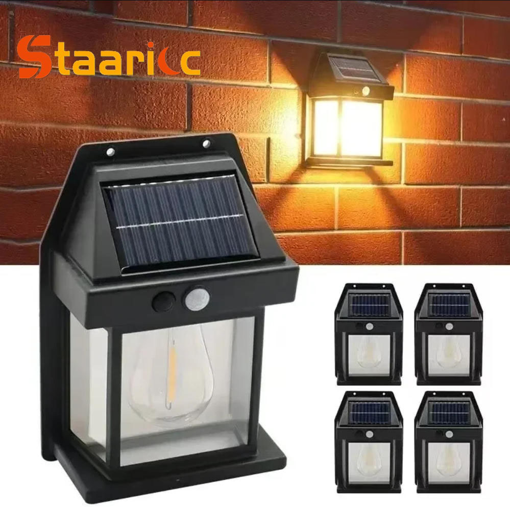 Outdoor Lighting Wire - Lampada Solare da Parete per Esterni