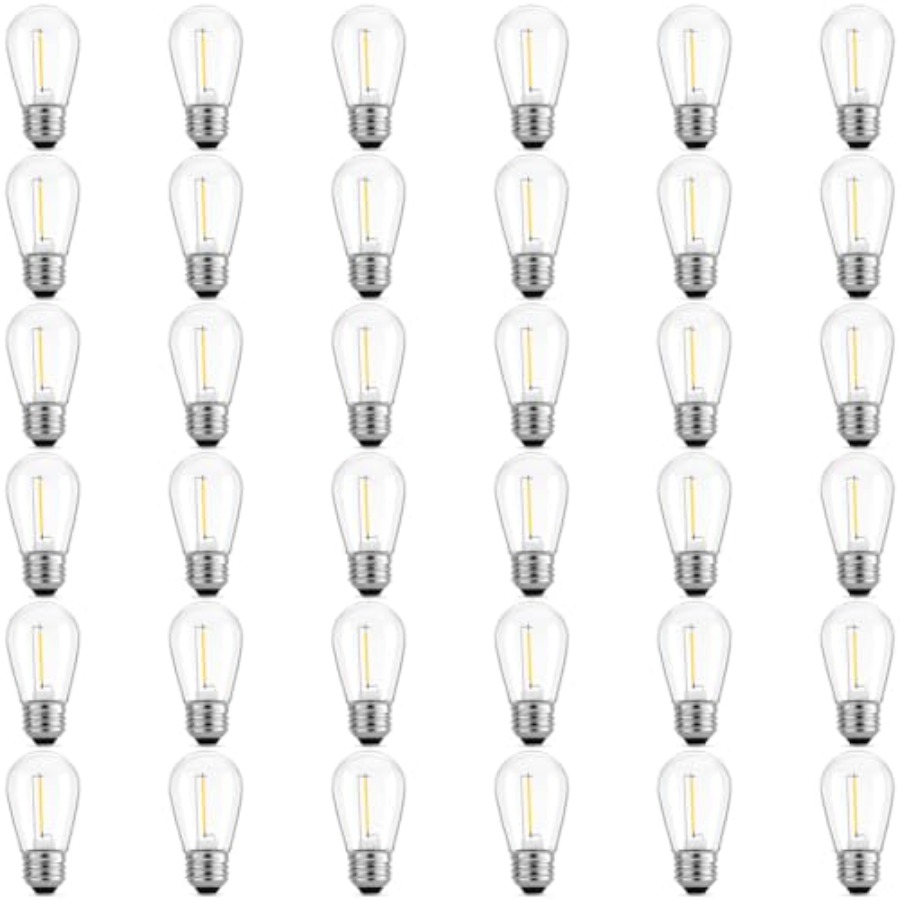Outdoor Lighting Battery - Confezione da 36 Lampadine LED S14