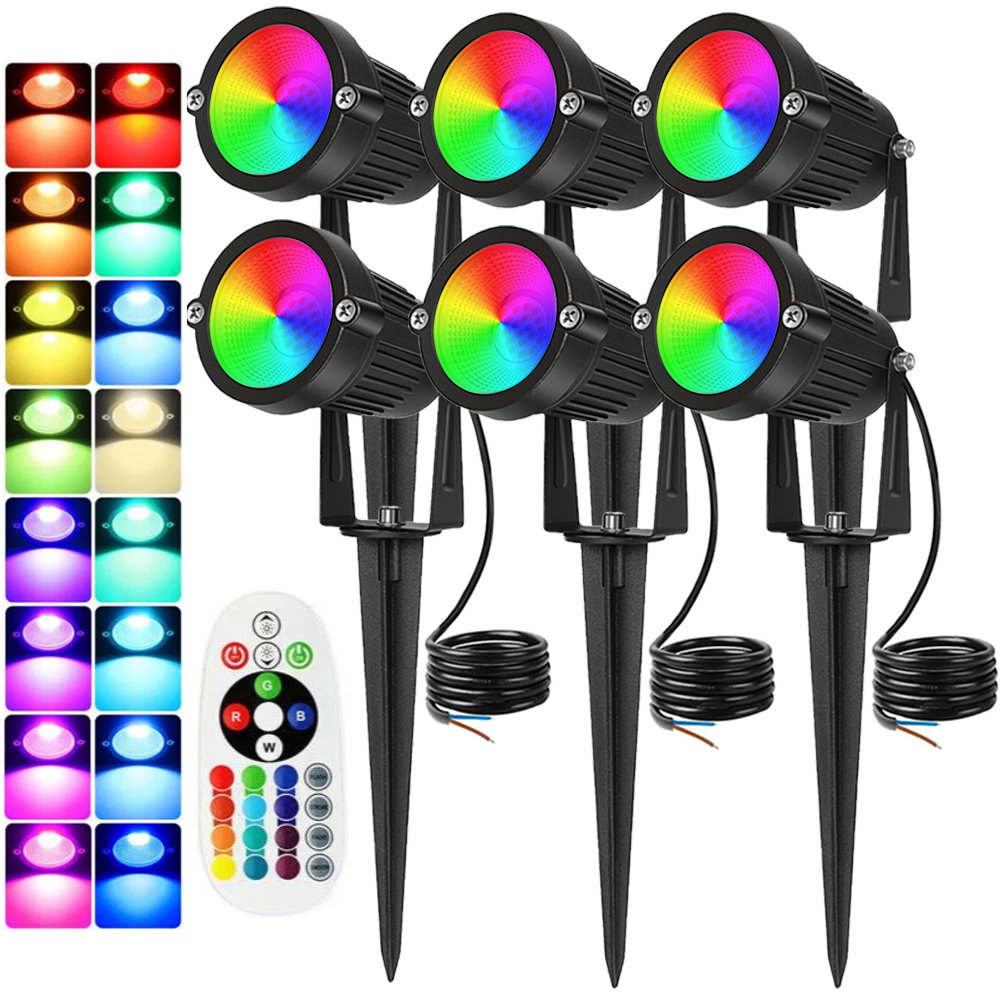 Outdoor Lighting For Garden - Illuminazione paesaggistica RGBW 10W con faretto