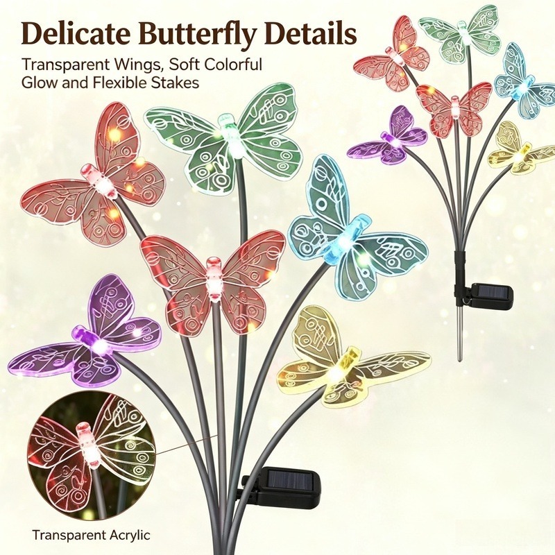 Outdoor Lighting Battery - Luci a Farfalla Alimentate a Energia