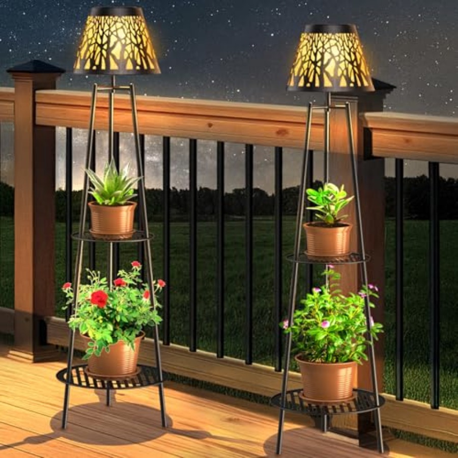 Outdoor Lighting For Garden - Set di 2 Lampade Solari da