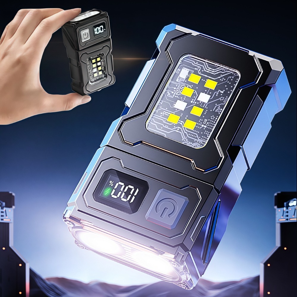 Outdoor Lighting For Camping - Mini Torcia LED Ricaricabile con Clip