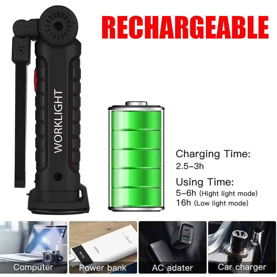 Torcia LED portatile con ganci - Outdoor Lighting For Camping recensione e prezzo